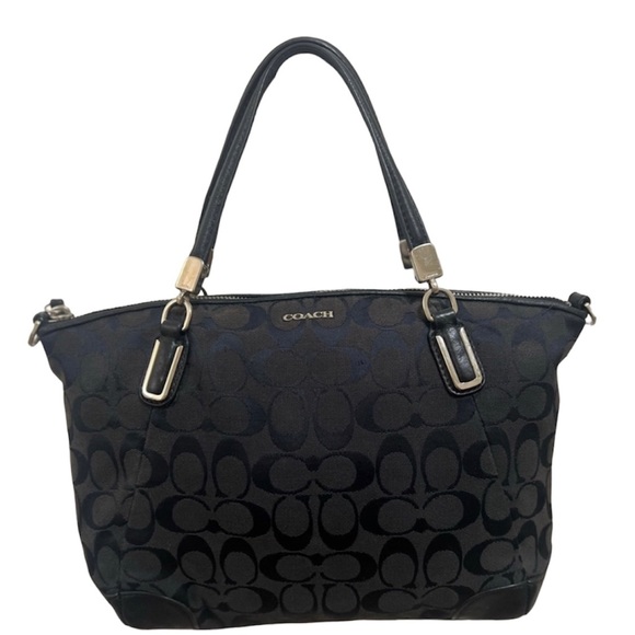 Coach Handbags - Coach mini shoulder bag purse Black Signature